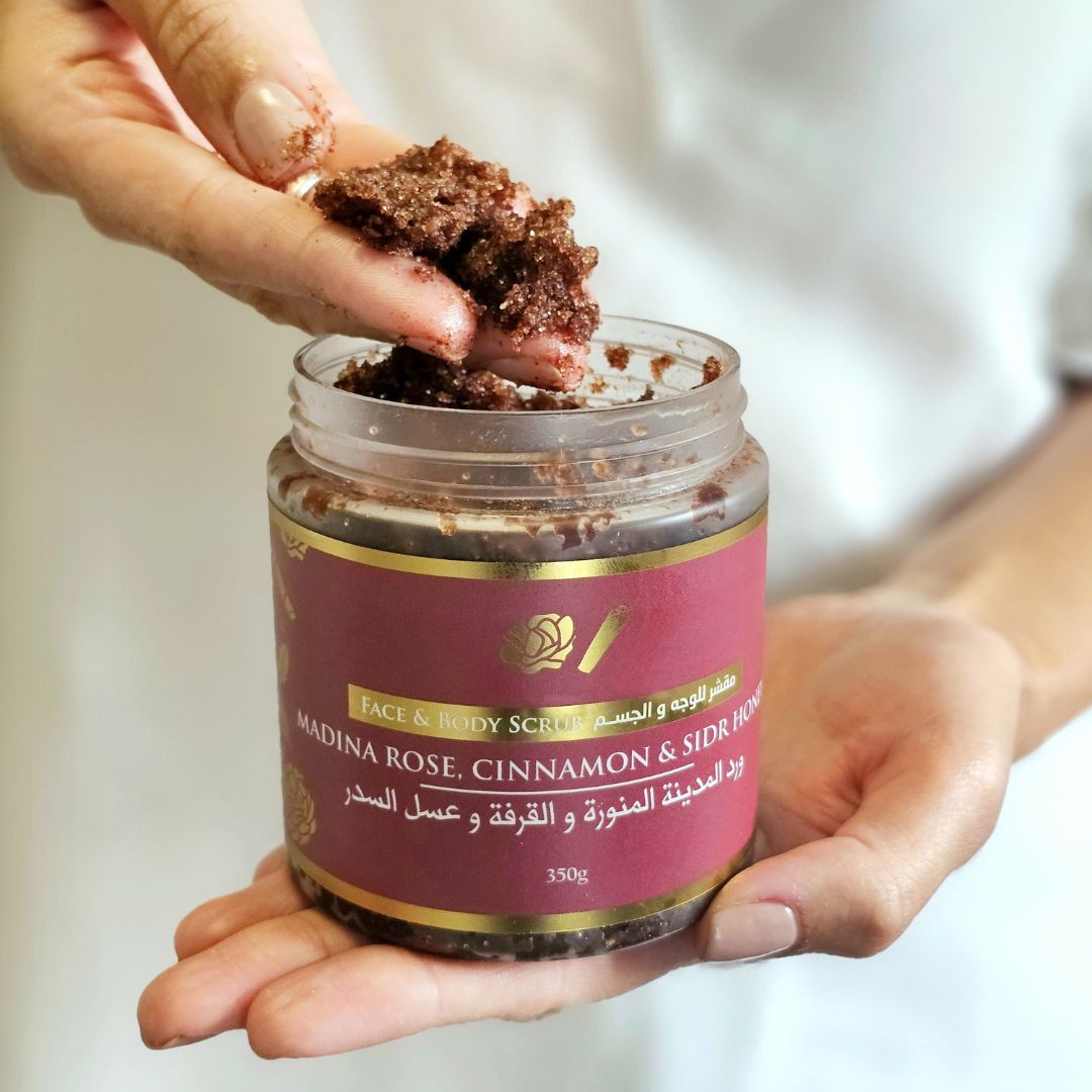 Madina Rose, Cinnamon and Sidr Honey Face and Body Scrub - 380g