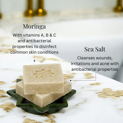 Moringa and Arabian Sea Salt Soap - 100g