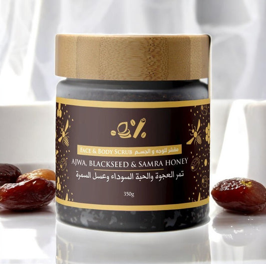 Ajwa Date, Blackseed and Samra Honey Face and Body Scrub - 350g