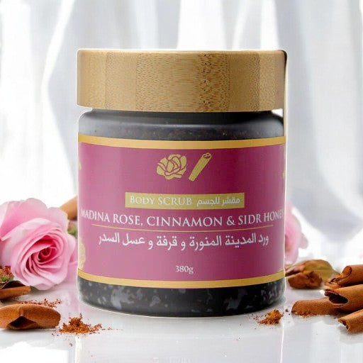 Madina Rose, Cinnamon and Sidr Honey Face and Body Scrub - 350g