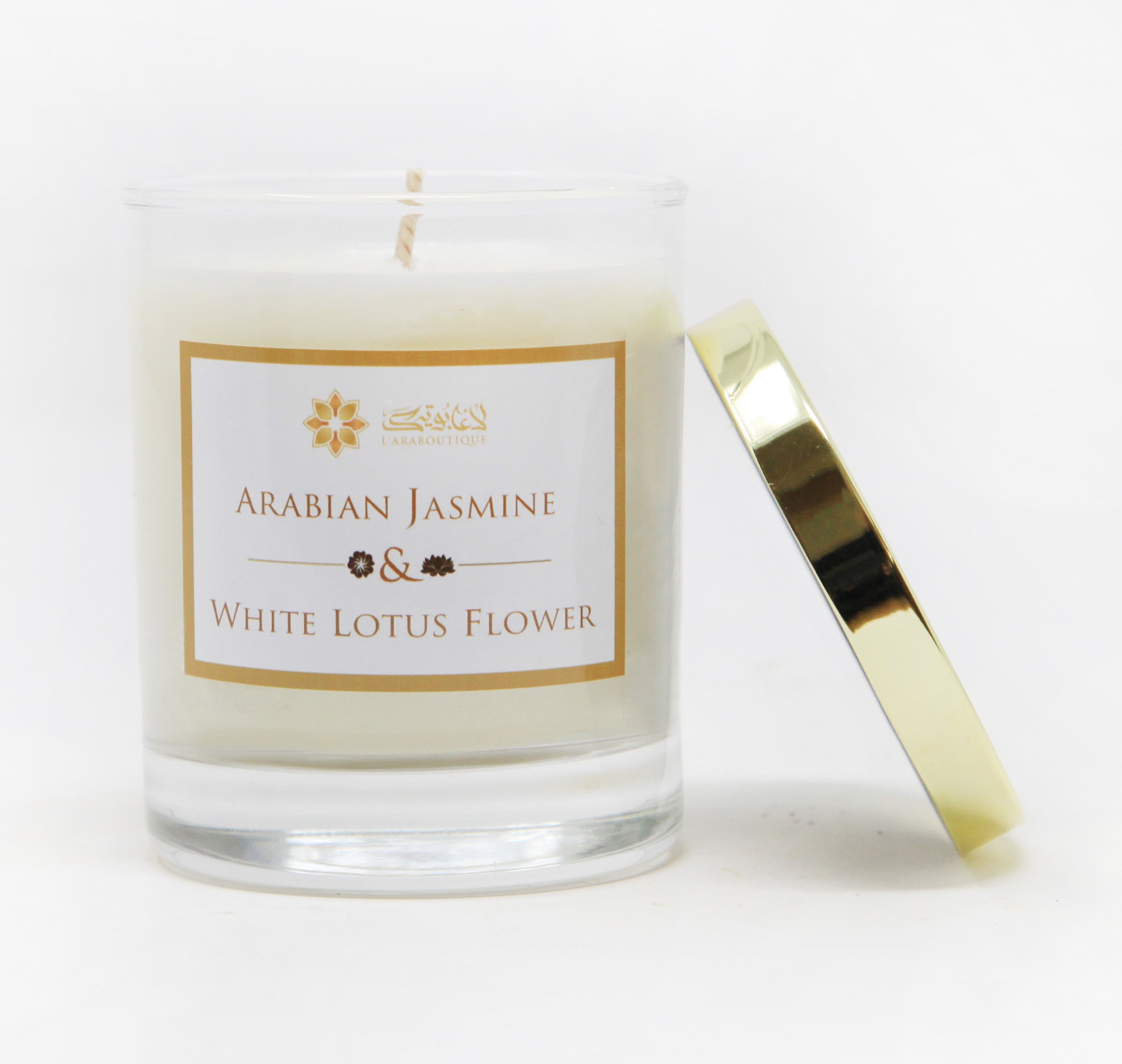 Arabian Jasmine and White Lotus Flower Candle